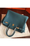 Hermes Birkin 40 Handmade Bag In Blue Jean Clemence Leather Replica