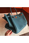 Hermes Birkin 40 Handmade Bag In Blue Jean Clemence Leather Replica