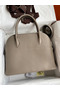 Hermes Bolide 1923 31 Handmade Bag In Gris Asphalt Clemence Leather Replica