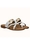 Hermes Claire Sandals In White Calfskin Replica
