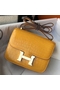 Hermes Constance 18 Handmade Bag In Yellow Embossed Crocodile Replica