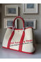 Hermes Garden Party 36CM Bag Canvas Leather H11M Red Replica