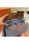 Hermes Herbag 31CM Original Canvas Leather & Calfskin 45987 light blue Blue&brown Replica