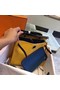 Hermes Herbag 31CM Original Canvas Leather & Calfskin 45987 Yellow&Black Replica