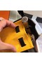 Hermes Herbag 31CM Original Canvas Leather & Calfskin 45987 Yellow&Black Replica