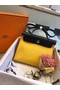 Hermes Herbag 31CM Original Canvas Leather & Calfskin 45987 Yellow&Black Replica