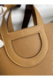 Hermes In The Loop 18 Handmade Bag in Biscuit Clemence Leather Replica