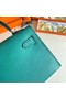 Hermes Kelly 19cm Shoulder Bags Epsom Leather KL19 Silver hardware Lake blue Replica