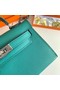 Hermes Kelly 19cm Shoulder Bags Epsom Leather KL19 Silver hardware Lake blue Replica