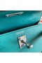Hermes Kelly 19cm Shoulder Bags Epsom Leather KL19 Silver hardware Lake blue Replica