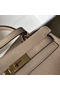 Hermes Kelly 28cm Bag In Argile Clemence Leather GHW Replica