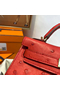 Hermes Kelly Mini II Handmade Bag In Red Ostrich Leather Replica