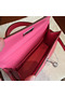 Hermes Kelly Mini II Handmade Bag In Rose Lipstick Chevre Leather Replica