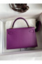 Hermes Kelly Mini II Sellier Handmade Bag In Anemone Epsom Calfskin Replica