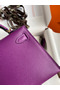 Hermes Kelly Mini II Sellier Handmade Bag In Anemone Epsom Calfskin Replica