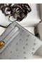 Hermes Kelly Mini II Sellier Handmade Bag In Bleu Glacier Ostrich Leather Replica
