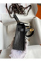Hermes Kelly Mini II Sellier Handmade Bag In Graphite Matte Alligator Leather Replica