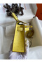 Hermes Kelly Mini II Sellier Handmade Bag In Lime Ostrich Leather Replica