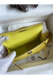 Hermes Kelly Mini II Sellier Handmade Bag In Lime Ostrich Leather Replica