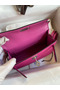 Hermes Kelly Mini II Sellier Handmade Bag In Rose Purple Chevre Mysore Leather Replica
