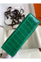 Hermes Kelly Pochette Handmade Bag In Vert Emerald Shiny Alligator Leather Replica
