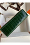 Hermes Kelly Pochette Handmade Bag In Vert Fonce Shiny Alligator Leather Replica