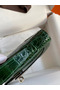 Hermes Kelly Pochette Handmade Bag In Vert Fonce Shiny Alligator Leather Replica