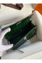 Hermes Kelly Pochette Handmade Bag In Vert Fonce Shiny Alligator Leather Replica