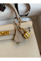 Hermes Kelly Sellier 25 Bicolor Bag in Craie and Trench Epsom Calfskin Replica