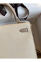 Hermes Kelly Sellier 25 Bicolor Bag in Craie and Trench Epsom Calfskin Replica