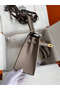 Hermes Kelly Sellier 25 Handmade Bag In Gris Asphalt Epsom Calfskin Replica
