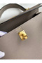 Hermes Kelly Sellier 25 Handmade Bag In Gris Asphalt Epsom Calfskin Replica