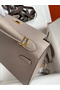Hermes Kelly Sellier 25 Handmade Bag In Gris Asphalt Epsom Calfskin Replica
