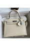 Hermes Kelly Sellier 25 Handmade Bag In Nata Epsom Calfskin Replica