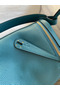 Hermes Lindy 30 Handmade Bag In Vert Bosphore Clemence Leather Replica