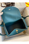Hermes Lindy 30 Handmade Bag In Vert Bosphore Clemence Leather Replica
