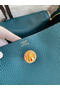 Hermes Lindy 30 Handmade Bag In Vert Bosphore Clemence Leather Replica