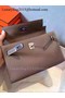 Hermes MINI Kelly 22cm Tote Bag Calfskin Leather K22 Grey Replica