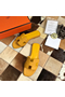 Hermes Oran Slide Sandals In Yellow Epsom Calfskin Replica