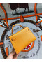 Hermes original mini Kelly chevre mysore K19CM Mango yellow&Gold Metal Replica