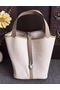 Hermes Picotin Lock 18cm Bag Canvas HPL8618T Grey Replica