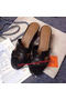 Hermes Sandals Togo Leather HO0471 Black Replica