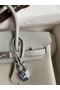 Hermes Touch Birkin 25 Bag in Pearl Grey Togo and Matte Alligator Leather Replica