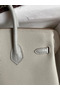 Hermes Touch Birkin 25 Bag in Pearl Grey Togo and Matte Alligator Leather Replica