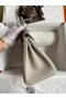 Hermes Touch Birkin 25 Bag in Pearl Grey Togo and Matte Alligator Leather Replica