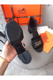 Hermes Viaggio 60MM Sandals In Black Leather Replica
