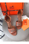 Hermes Viaggio 60MM Sandals In Brown Leather Replica