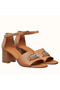 Hermes Viaggio 60MM Sandals In Brown Leather Replica