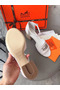 Hermes Viaggio 60MM Sandals In White Leather Replica