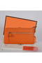 Hermes Zipper Cards Wallet Togo Leather A908 Orange Replica